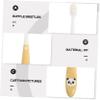 FRCOLOR Childrens Toothbrush Soft Bristles 2-12 Years Old Panda Design Yellow Manual Toothbrush with Storage Bucket Mouth Care Teeth Cleaning Tool for Kids view 3