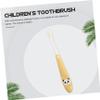 FRCOLOR Childrens Toothbrush Soft Bristles 2-12 Years Old Panda Design Yellow Manual Toothbrush with Storage Bucket Mouth Care Teeth Cleaning Tool for Kids view 4