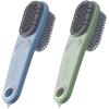 2 Pack Laundry Stain Brush Double-Sided Soft Bristle Cleaning Brush Long Handle Laundry Brush for Stain Removal Shoes Clothes Scrub Brush Silicone Soft Brush Household Cleaning Tool view 1