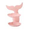 PRETYZOOM Wall Mounted Soap Dish Double Layer Plastic Soap Holder Punch-free Shell for Bathroom Shower Storage Pink view 1
