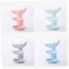 PRETYZOOM Wall Mounted Soap Dish Double Layer Plastic Soap Holder Punch-free Shell for Bathroom Shower Storage Pink view 2