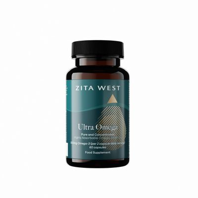 Zita West Ultra Omega  Maximum Absorption Omega-3 Capsules with EPA, DHA & Choline  Inflammation Support, Enhanced Egg Quality - 60 Capsules (1 Month Supply)