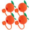 Warmhm 12pcs Silicone Straw Cover Tips for Orange Plug Protectors for Drinking for Travel and Outdoor Use view 3