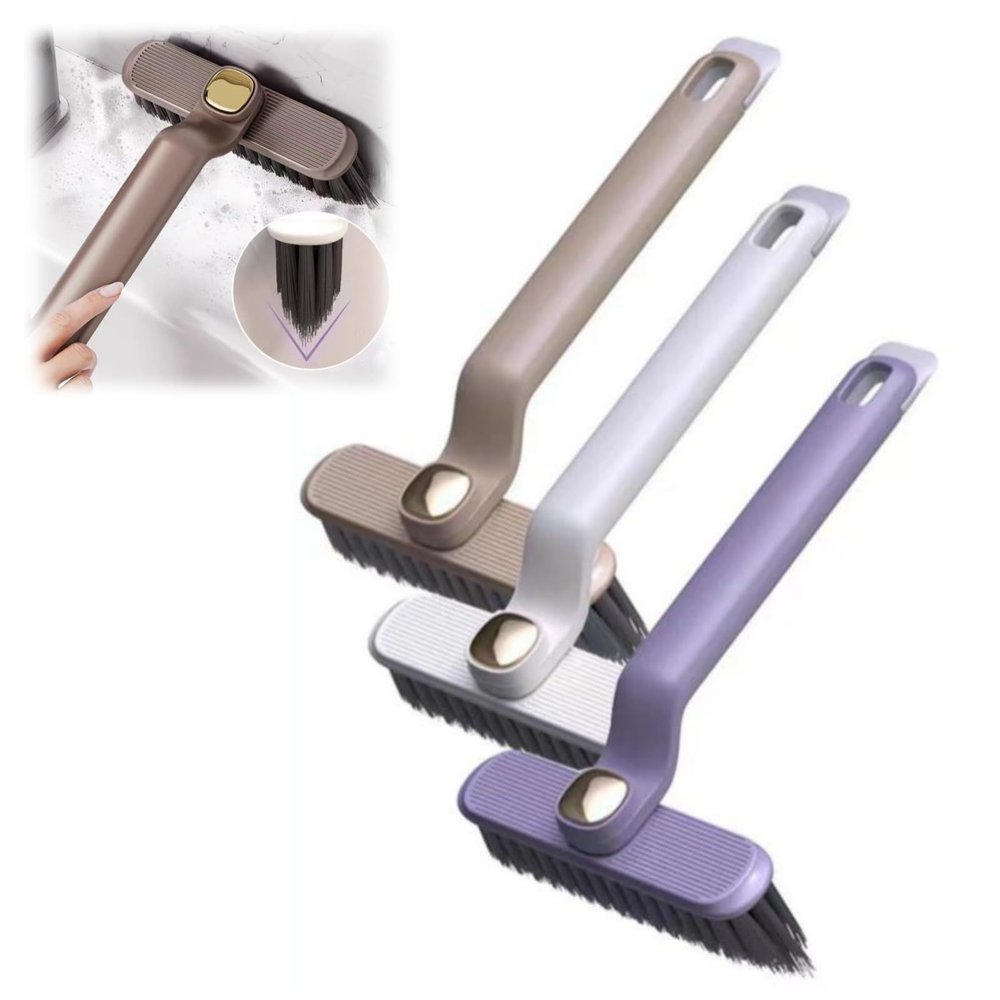 3 PCS Upgrade Multi-Function Rotating Crevice Cleaning Brush,Hand-held 360 Rotating No Dead Corners Hard Bristle Crevice Gap Brush,Corners Cleaning Tool for Bathroom Kitchens Tile Floors