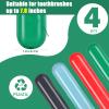 4 Pack Toothbrush Cases Travel Toothbrush Holder Portable Toothbrush Container Case Plastic Toothbrush Carrier Cover Case Toothbrush Protector for Traveling, Bathroom, School, Home, Camping view 4