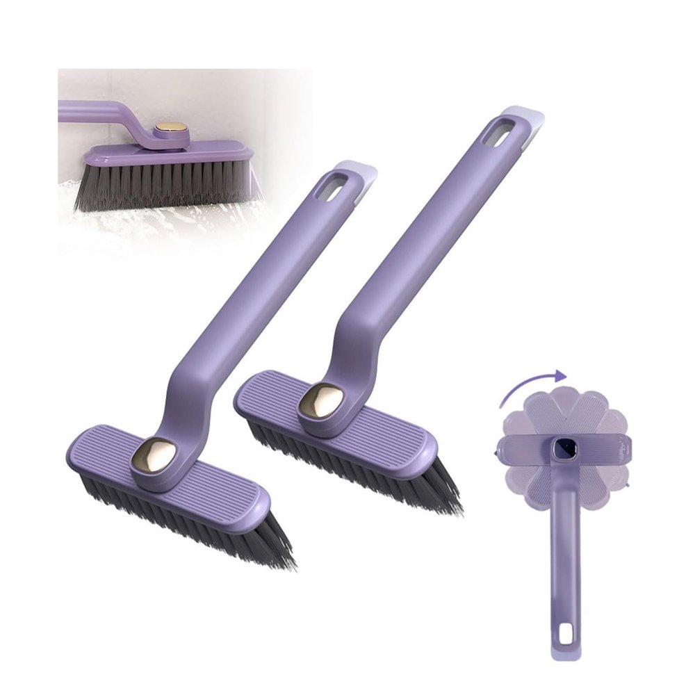 2 PCS Multi-Function Rotating Crevice Cleaning Brush, 2024 New Hard Bristle Crevice Gap Cleaning Brush,360 Degree Rotating Crevice Cleaning Brush, For Cleaning Bathroom, Kitchens Tile Floors