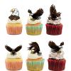 18pcs Bald Eagle Cupcake Toppers for 4th of July Birthday Cake Decorations Patriotic Party Supplies Glitter Animal Bald Eagle Birthday Party Decorations view 3