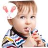Ipetboom Childrens Toothbrush 2pcs Soft Bristles Toddler Toothbrush with Rounded Head Pink Fruit Bear Design for Ages 0-9 Years Oral Care view 2