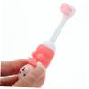 Ipetboom Childrens Toothbrush 2pcs Soft Bristles Toddler Toothbrush with Rounded Head Pink Fruit Bear Design for Ages 0-9 Years Oral Care view 3