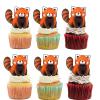 18pcs Red Panda Cupcake Toppers for Boys Girls Baby Shower Woodland Cute Animal Zoo Safari Party Supplies Glitter Red Panda Birthday Cake Decorations view 3