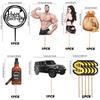 11Pcs Muscle Man Cake Topper, Men Sexy Girl Cake Topper, Bachelor Birthday Party Supplies, Quirky Birthday Supplies view 2