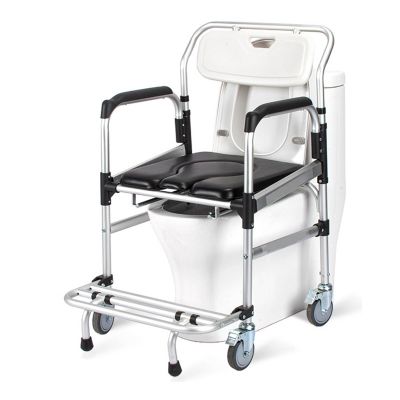 Kngiybo Multifunction Transfer Machine Patient Lift With Four Wheels,chair Patient Lift Transfer Machine,180 Easy Opening And ClosingBedside Commode Transport Wheelchair, Bathroom Toilet Seat