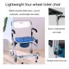 Kngiybo Multifunction Transfer Machine Patient Lift With Four Wheels,chair Patient Lift Transfer Machine,180 Easy Opening And ClosingBedside Commode Transport Wheelchair, Bathroom Toilet Seat view 3