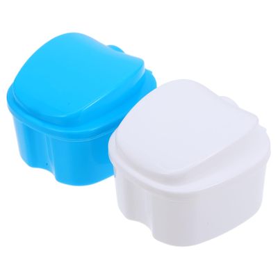 minkissy 2pcs False Teeth Box Retainer Storage Case Container for Travel Hygienic