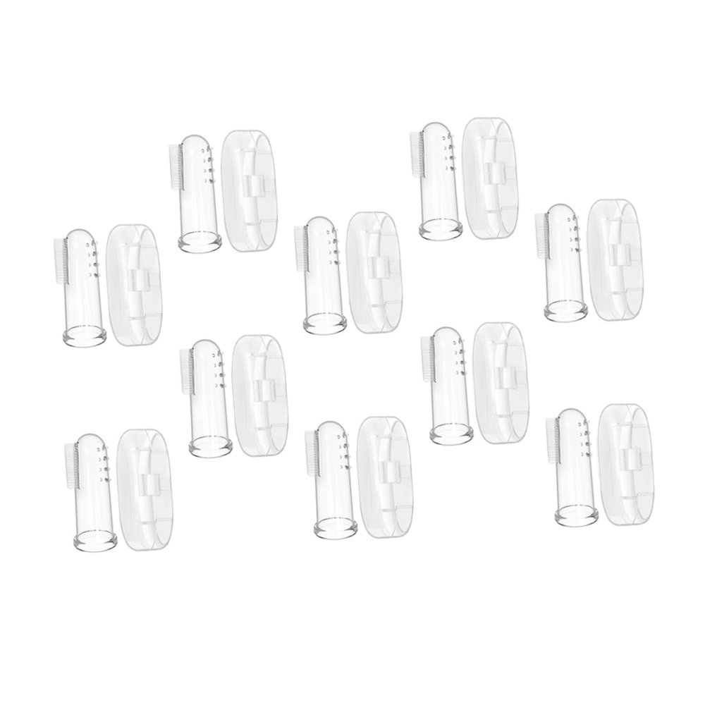 minkissy 10sets Brush Finger Toothbrush Covers Soft Bristles for Boy Girl Boy Girl Teething Relief