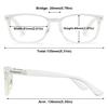 ABETOS Reading Glasses for Women Men Blue Light Blocking Spring Hinges Retro Classic Lightweight Computer Readers Nerd Eyeglasses, Transparent 1.0 view 3