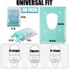 Rgqphantom 80 Pack Toilet Seat Covers Disposable 16x24 Inch XL Portable Toilet Liners Travel Seat Cover for Outdoors,Hotel, Hospital, Travel, Public Toilet Seat Cover (80pack, GREEN) view 2
