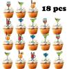 18pcs Cocktail Cupcake Toppers for Men Women Birthday Tropical Hawaiian and Pool Theme Party Supplies Drink Beer Wine Cake Decorations view 4