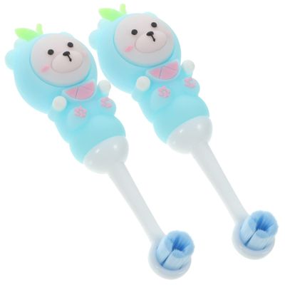 Ipetboom Children's Toothbrushes Toddler Tooth Brush Soft Bristle Design Extra Gentle for Sensitive Gums 2Pcs Pack for Kids Ages 0-9 Years Fruit Bear Cartoon Style Dental Care