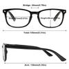 ABETOS Reading Glasses for Women Men Blue Light Blocking Spring Hinges Retro Classic Lightweight Computer Readers Nerd Eyeglasses, Black 2.5 view 3