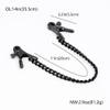 Strong Nipple Clamps with Chains for Women Non-Piercing Nipple Clips Adjustable Body Chain Pendants Decorations (Black (with Chain)) view 2