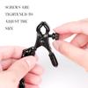 Strong Nipple Clamps with Chains for Women Non-Piercing Nipple Clips Adjustable Body Chain Pendants Decorations (Black (with Chain)) view 4