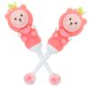 Beaupretty Kids Toothbrush 2pcs Soft Bristle Children's Tooth Brush Cute Bear Design Rounded Head for Toddlers and Kids 0-9 Years Pink Bulk Set view 1