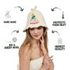 SAUNA GURU Mommy Hat, 100% Organic Wool Felt Cap, Banya Hair Protector, Embroidered Accessory, Russian Hat, Gifts for Men and Women view 2