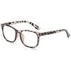 ABETOS Reading Glasses for Women Men Blue Light Blocking Spring Hinges Retro Classic Lightweight Computer Readers Nerd Eyeglasses, Leopard 1.5 view 2