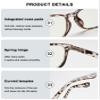 ABETOS Reading Glasses for Women Men Blue Light Blocking Spring Hinges Retro Classic Lightweight Computer Readers Nerd Eyeglasses, Leopard 1.5 view 4