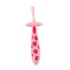 Beaupretty Baby Silicone U-Shaped Toothbrush for Toddlers Portable Infant Tooth Clean Tool Strawberry Design English Packaging for Baby Oral Care view 1