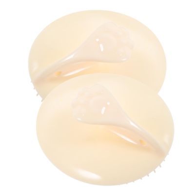 Beaupretty 2pcs Silicone Shampoo Comb Scalp Scrubber Wet Dry Hair Massager Brush for Shower Scalp Cleaning Massage