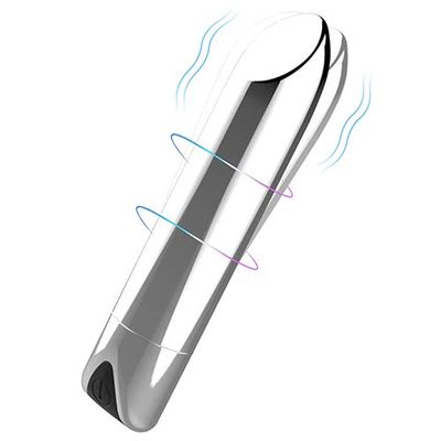 10 Modes Personal Massage Tool Powerful Bullet Stick Portable Silicone Ball for Women Pleasure, Electric Quiet Waterproof Bullet Rod for Relax, Body Foot Neck Back, Travel Pocket Size (Silver)