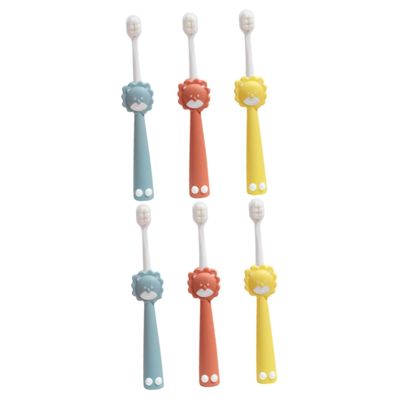 Beavorty 6pcs Portable Boys and Girls Toothbrush for Boy Girl Manual Household Toothbrush Safe Ergonomic Design for Travel and Daily Use