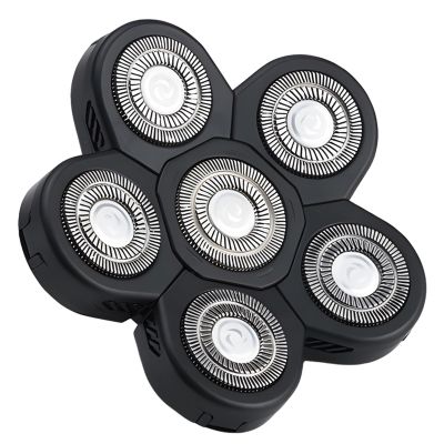 6D Universal Electric Shaver Blade, 6 Heads Upgrade Hypoallergenic Beard Cutter Replacement, Rotary Shaver Heads for Face Trimming, Back-Up Blade for Men Fathers and Boys