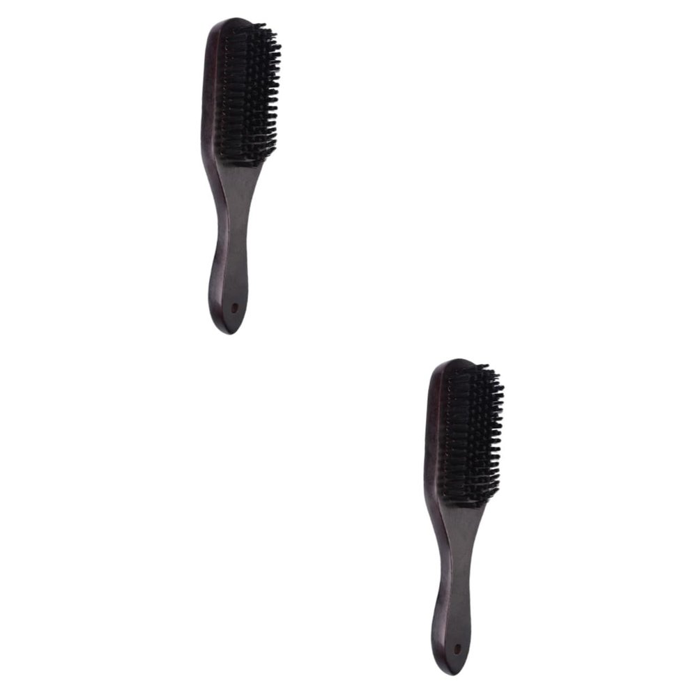 Beaupretty 2pcs Men Bristle Beard Brush Styling Beard Accessories Cleaning Brush for Men