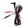 2Pcs 120CM TENS Electrode Lead Wires Jack Plug Pin Connection Pack, Flexible Cables for TENS EMS Massage Units, Replacement Connector Cables for Electrotherapy Instruments view 3