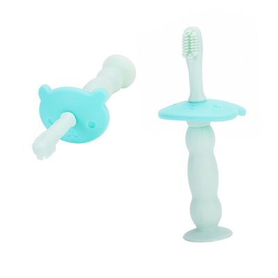 FRCOLOR Silicone Toothbrush for Boy Girl's Deciduous Teeth Boy Girl Training Brush Soft Bristles for First Brushing Experience
