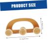 Beaupretty Face and Leg Massager Wooden Roller Design for Muscle Relaxation and Handheld Use During Yoga Stretching Sessions Includes Leg Roller and Hand Held Massager Tools view 2