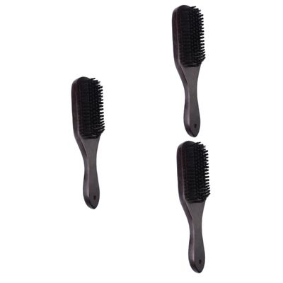 Beaupretty 3pcs Beard Cleaning Brush Nylon Bristles for Gentle Grooming Multi-use Facial Brush for Men Hair Styling Portable Handle Beard Care Tool