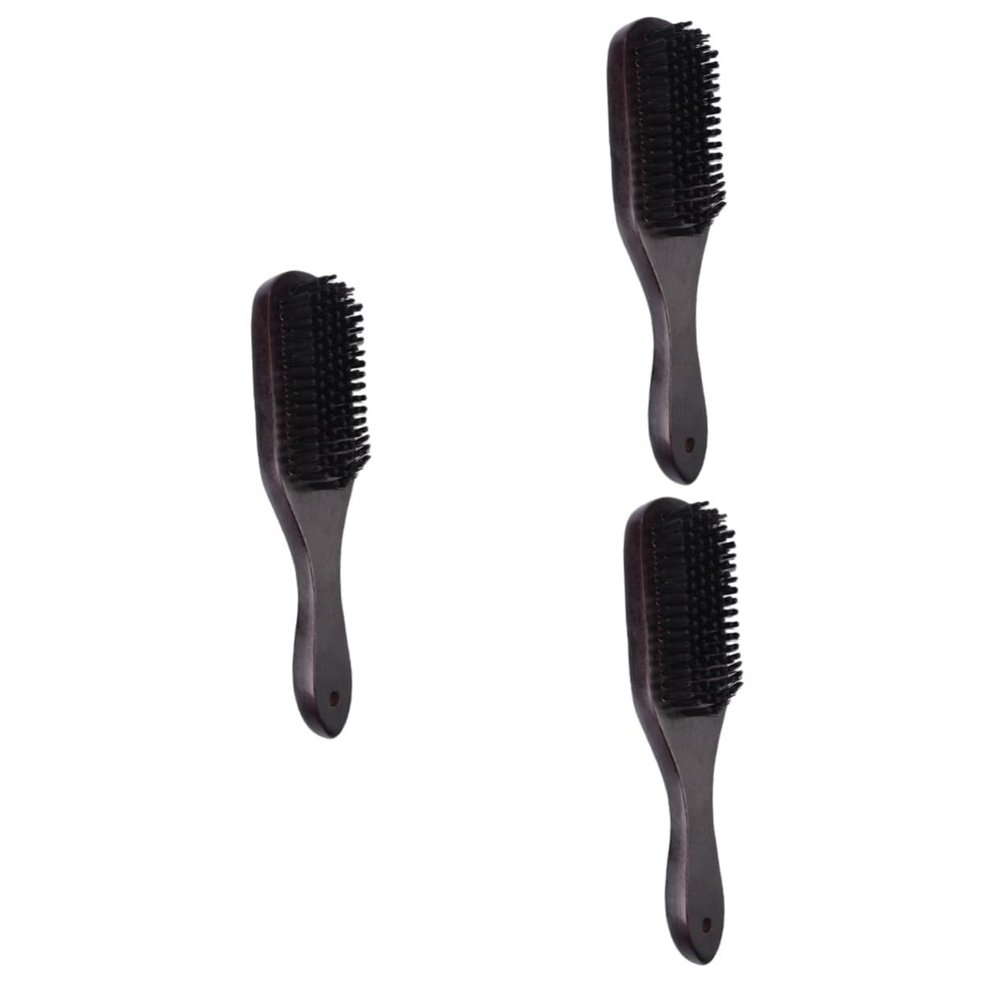 Beaupretty 3pcs Beard Cleaning Brush Nylon Bristles for Gentle Grooming Multi-use Facial Brush for Men Hair Styling Portable Handle Beard Care Tool