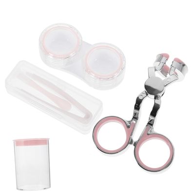 FRCOLOR Contacts Lens Plunger and Small Contacts-Lens Applicator Set, Precise Lens Removers with Tweezers Tool, Portable and Reusable Design for Daily Vision Care