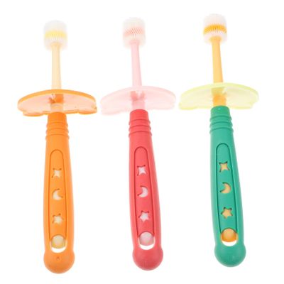 FRCOLOR 3pcs Boys and Girls Toothbrush Manual Soft Bristles Toothbrush for Boy Girl Age Portable Travel for