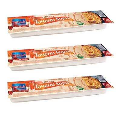 Bella Filo Pastry Sheets  400 g  Thin Phyllo Dough for Baking, Pies & Mediterranean Recipes, 3 Packs