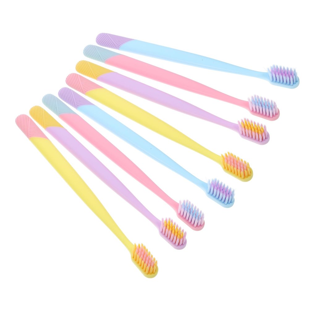 FOMIYES 10pcs Soft Bristles Toothbrush for Adults Manual Teeth Brush Household Use Ergonomic Design for Daily Use and Travel