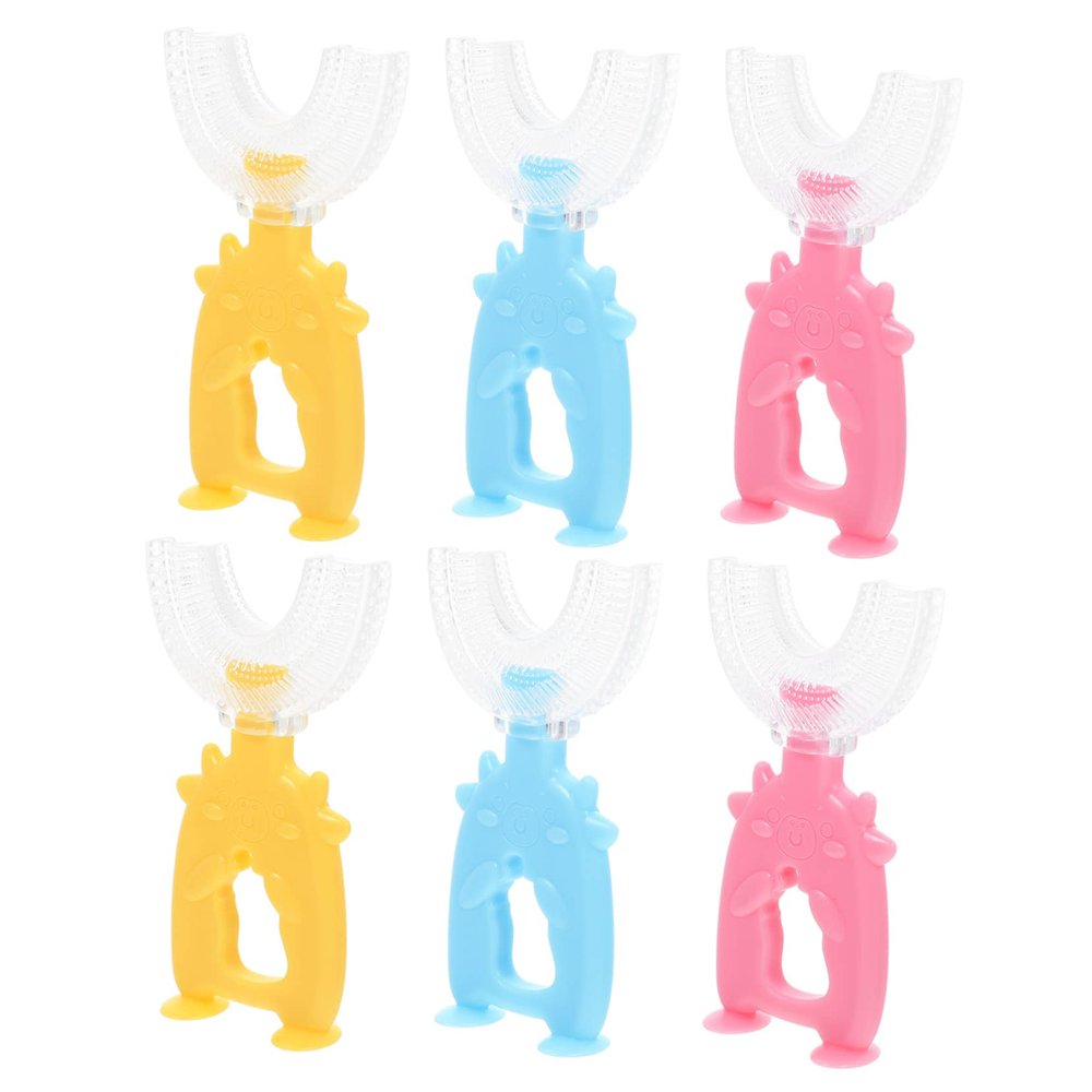 Beaupretty 18pcs Boys and Girls u Shaped Toothbrush for Boy Girl Handheld Tooth Cleaning at Home for Brushing