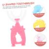 Beaupretty 18pcs Boys and Girls u Shaped Toothbrush for Boy Girl Handheld Tooth Cleaning at Home for Brushing view 3