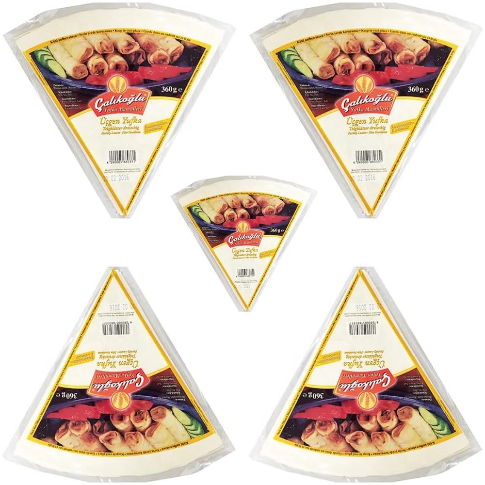 Calikoglu Triangular Filo Pastry Sheets phyllo dough 360 gram x 5 Packs