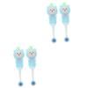FRCOLOR 4pcs Boy Girl Toothbrush Boys and Girls Manual Soft Toothbrush Bear Shape for Teeth Brushing at Home Travel view 1