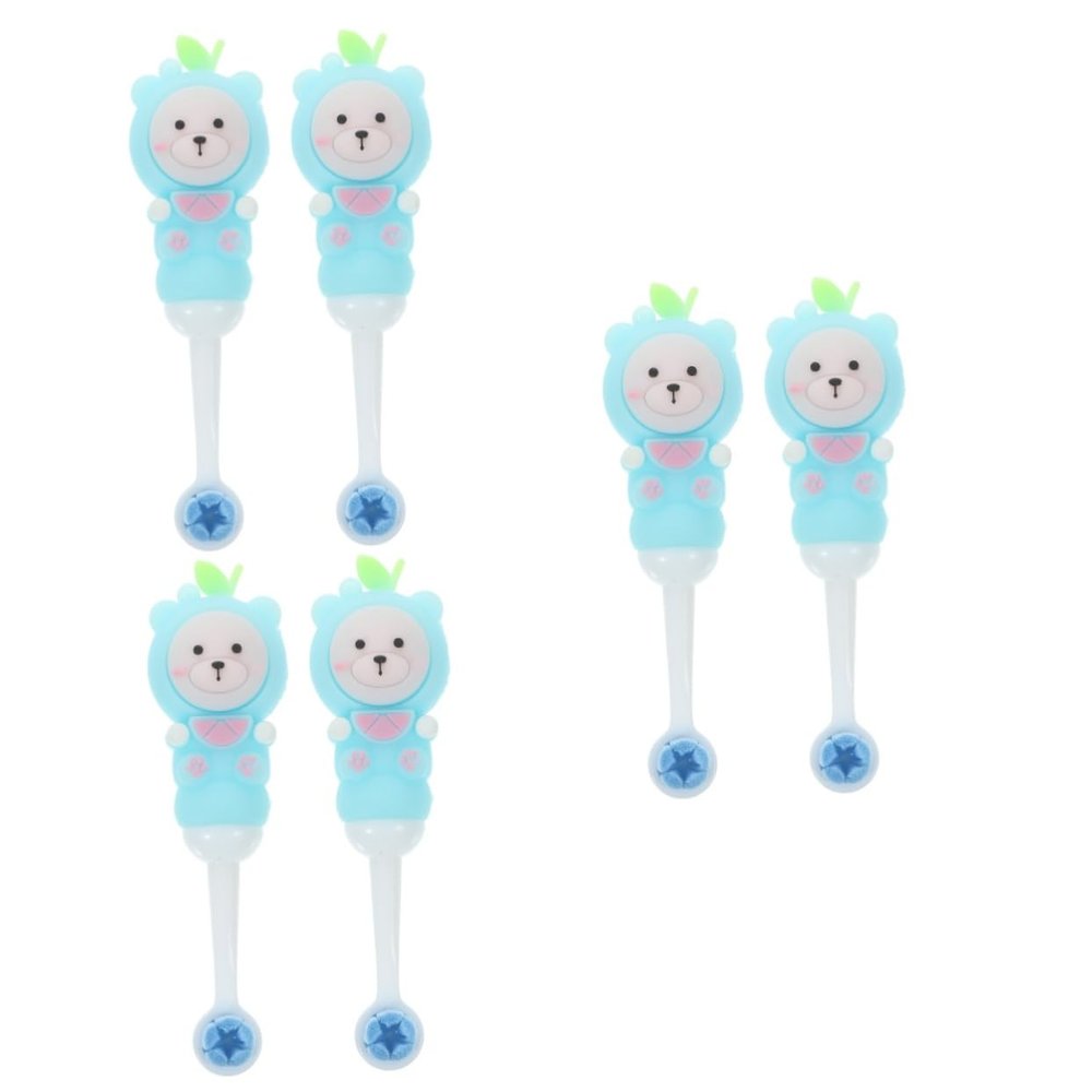 FRCOLOR 6pcs Boys and Girls Toothbrush Cute Bear Toothbrush Soft Bristle for Boy Girl Teeth Brush
